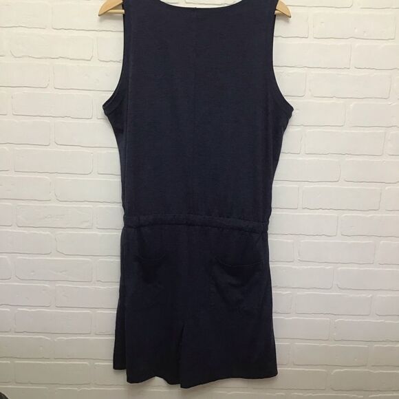 Reitmans Navy Sleeveless Resort Romper Elastic Waist Shortall XL NWT shortall - Picture 5 of 16
